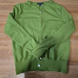 Lands End Green Cardigan